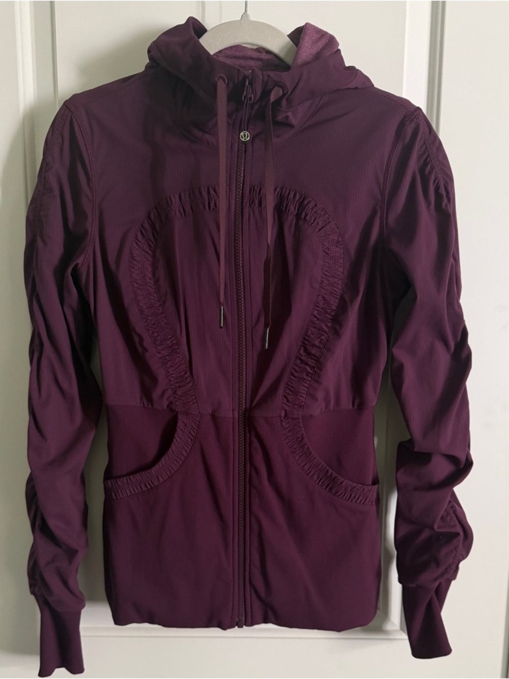 Lululemon Women’s Hooded Zip Jacket in Deep Plum